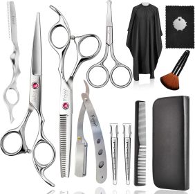 Professional Barber Scissors - Thinning Shears for Men & Women, Salon Hair Trimming Kit with Scissors Set